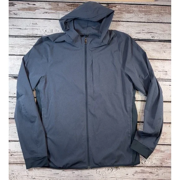 Lululemon Airing Easy Hoodie Jacket Mens‎ XL Breathable Blue Pockets Zip LM4749S - Picture 6 of 13